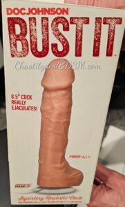 Doc Johnson brand packaging for the dildo that simulates orgasm. 