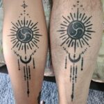 Michele & John's matching BDSM calf tattoo