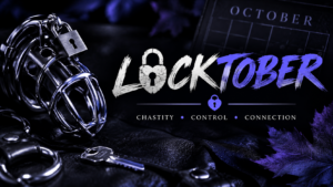 Locktober image featuring a chastity cage.